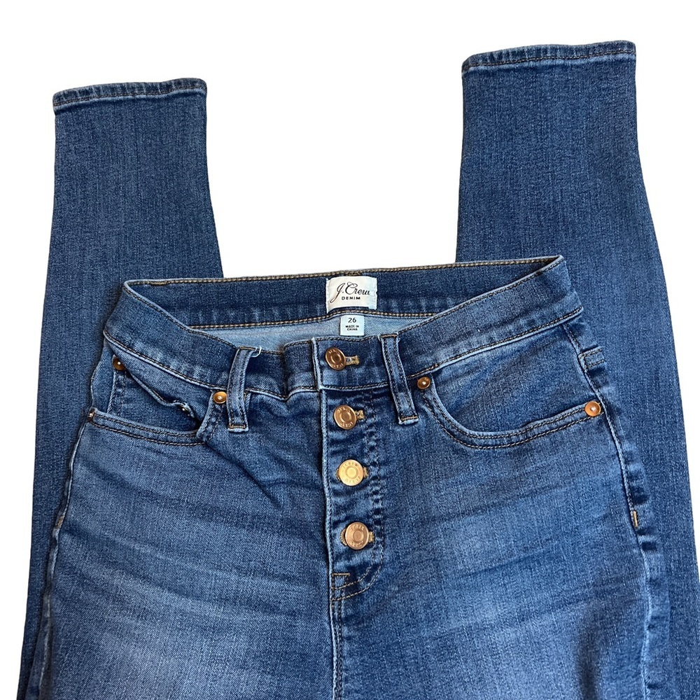 J. Crew Women's Straight Leg Jeans in Deep Blue - Picture 3 of 3